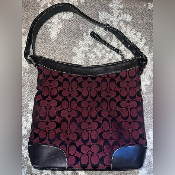 Coach Vintage Canvas HoBo Shoulder Bag ❤️ - Picture 11 of 17